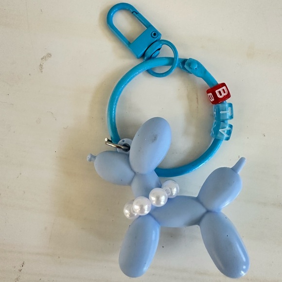 Blue Balloon Dog Keychain Bag Charm - Picture 6 of 6